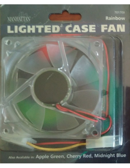 Lighted Case Fan Rainbow