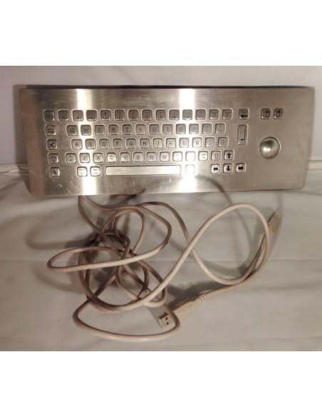 Teclado Antivandálico Encastrable con Trackball ES USB