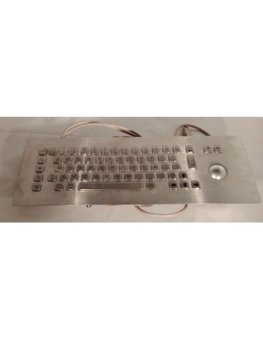 Teclado Antivandálico Encastrable con Trackball ES USB