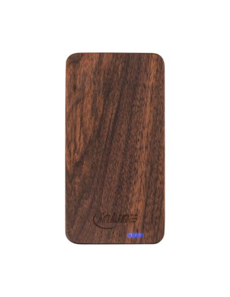 PowerBank USB InLine® woodplate 5.000mAh con LED, madera de nogal