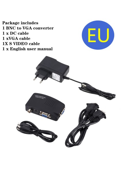 Convertidor de vídeo VGA BNC SVIDEO a VGA