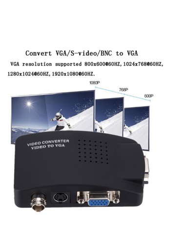 Convertidor de vídeo VGA BNC SVIDEO a VGA