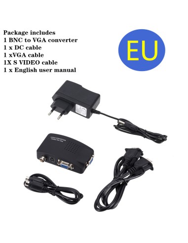 Convertidor de vídeo VGA BNC SVIDEO a VGA