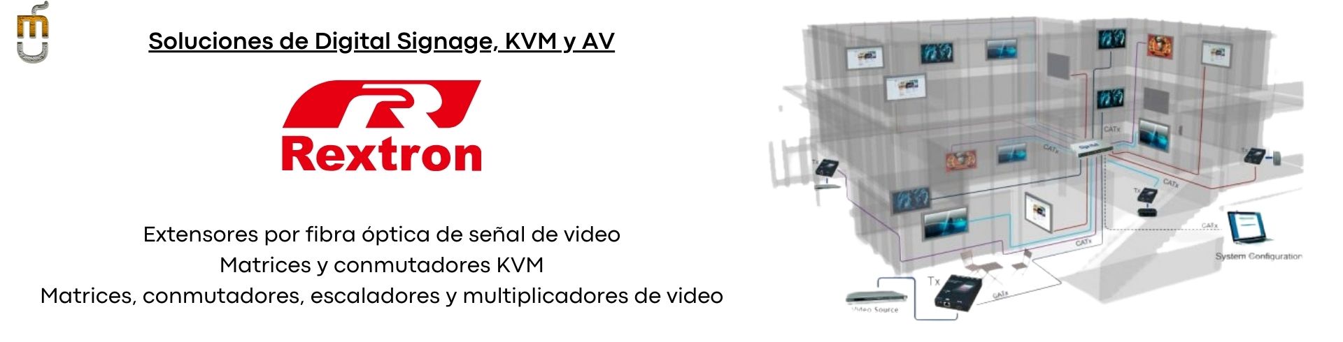 Rextron distribución de señal de video
